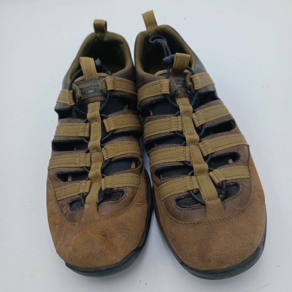 Rockport‎ XCS Men's Brown Leather Outdoor Sandals Shoes US Size 11M - Picture 3 of 10